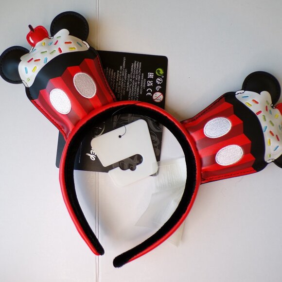 Loungefly Disney Mickey Mouse Sprinkle Cupcake Ears Headband RARE NWT - Picture 7 of 7